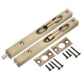 2pcs Door Flush Bolts Latch 8 Inch Stainless Steel Security Guard Lever Action Slide Lock For Inactive Leaf Double Dummy Bronze 