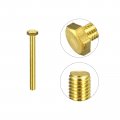 Uxcell Brass Hex Bolts M10x100mm 3pcs Fully Thread Grade 4 8 Solid Hexagon Head Bolt Machine Screws For Machinery