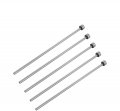 Hegebeck Round Tip Straight Ejector Pin 100mm Total Length Steel Punch 6mm Head Dia 4mm Flat Thickness 1 5mm Shank 65mn Sliver
