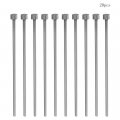 Hegebeck Round Tip Straight Ejector Pin 100mm Total Length Steel Punch 6mm Head Dia 4mm Flat Thickness 1 5mm Shank 65mn Sliver