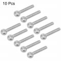 Uxcell M6 X 30mm Machinery Shoulder Swing Lifting Eye Bolt 304 Stainless Steel Metric Thread 10pcs