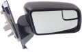 Kool Vue Mirror For 2011-2013 Ford Transit Connect Passenger Side Manual Folding Textured Black With Blind Spot Glass 