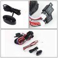 Auto Dynasty Universal Black Frame Smoked Lens Roof Mounted Fog Light Bulbs Switch