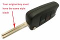Key Fob Case Shell For Kia Soul Rio Sportage Flip Foldingless Entry Remote Car Key Cover Casing With Uncut Blade Black