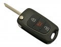 Key Fob Case Shell For Kia Soul Rio Sportage Flip Foldingless Entry Remote Car Key Cover Casing With Uncut Blade Black