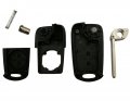 Key Fob Case Shell For Kia Soul Rio Sportage Flip Foldingless Entry Remote Car Key Cover Casing With Uncut Blade Black 