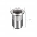 Uxcell M10 304 Stainless Steel Rivet Nuts Flat Head Insert 20 Pcs