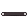 Vicenza Designs K1164 Cestino Leather Pull 6-inch Brown Polished Silver 