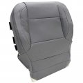 Secosautoparts Driver Bottom Perforated Leather Seat Cover And Foam Cushion Gray Compatible With Chevy Suburban Tahoe Fit For