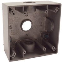 Raco 5341-0 4-1 2 X Gray Die Cast Aluminum Two Gang Box