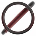 Motor Trend Wine Steering Wheel Cover Dotted Comfort Polyester Grip On Stitched Synthetic Leather Stitching Black 