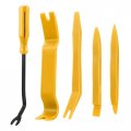 Car Trim Removal Tool Kit 5 Piece Plastic Pry Set For Door Panel Window Dashboard Radio Audio And Interior Clip Fastener 