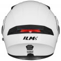 Ilm Motorcycle Dual Visor Flip Up Modular Full Face Helmet Dot Led Light Model 902l S White