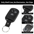 Key Shell Caseless Entry Remote Key Fob Replacement For Hyundai Accent 2000-2005 Sonata 2001-2005 3 Buttons Pinhacoef311t