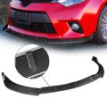 Auto Dynasty 3pcs Stp-style Car Front Bumper Lips Spoiler Wing Body Kit Compatible With Corolla Le Ce 14-16 Carbon Fiber Look