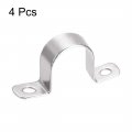 Uxcell 35mm 1 4 Rigid Pipe Strap 2 Holes Tube Straps 304 Stainless Steel Tension Clamp 4pcs