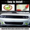 2pcs Front Foglights Covers Trim For Dodge Challenger 2015-2020 Abs Fog Light Ring Decorative Cover Exterior Car Accessories