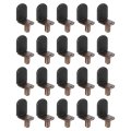 20pcs Shelf Support Pegs 6mm L-shaped Bracket Style With Rubber Sleeve Metal Holder For Kitchen Cabinet Bookcase Red Bronze 