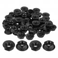 Uxcell 1 4-20 Serrated Flange Hex Lock Nuts 50pcs 304 Stainless Steel Non-slip Hexagon Nut Full Thread Bright Finish Black