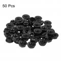 Uxcell 1 4-20 Serrated Flange Hex Lock Nuts 50pcs 304 Stainless Steel Non-slip Hexagon Nut Full Thread Bright Finish Black