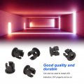 200pcs Led Holder Plastic Light Emitting Diode Clip Flat Buckle Mount For Indicator Diy Experiment 0 1in Black