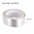 Uxcell Fiberglass Aluminum Foil Tape High Temperature For Hvac Patching Hot Cold Air Ducts Heat Reflective Adhesive 40mmx20m