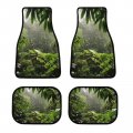 Scenery Car Floor Mat Set Universal Fit 4-piece Misty Forest Automotive Mats All Weather Anti-slip Protectionpets Accessories 