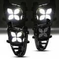 Hecasa 2pcs Fog Lights Compatible With 2019 2020 Kia Sorento Front Bumper Driving Lamp 4 Eyes Led Daytime Running Light Clear