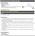Front Left Driver Side Lower Control Arm And Ball Joint Assembly Compatible With 2005-2009 Subaru Legacy