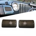 Kyyet For 1997-2006 Jeep Wrangler Driver And Passenger Side Turn Signal Marker Light Lens Housing Replace 55157033aa 55157032aa 