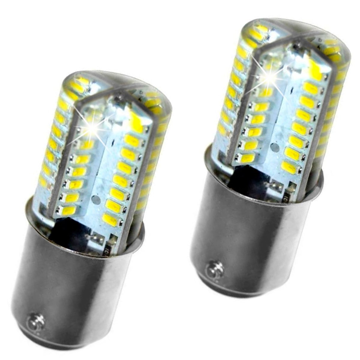 2 Pack 110v Led Light Bulbs Cool White Ba15d Base For Riccar Rl624 Rl634e Rl634de Rl624e Sewing Machines 3w 6000k To 6500k