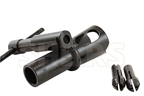 Self Aligning Tap And Reamer Holder 4 Jaw 120 Degrees V Guide 404-7388a With Wrench Two Collets Capacity 0 80 To 1 2 In