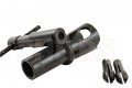 Self Aligning Tap And Reamer Holder 4 Jaw 120 Degrees V Guide 404-7388a With Wrench Two Collets Capacity 0 80 To 1 2 In