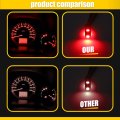 1 Set Dc 12v T5 3030 3smd Led Bulbs Light Red Universal For Car Dashboard Dash Instrument Panel