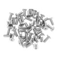 M6-1 X 16mm 100pcs Flat Round Head Screws 304 Stainless Steel Phillips Drive Machine Hardware Fastener For Furniture Connection 