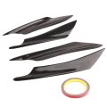 4pcs Universal Front Bumper Lip Carbon Fiber Car Body Spoiler Abs Plastic Splitter Fins Canards For Trim Carbon Pattern Set Fit