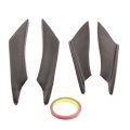 4pcs Universal Front Bumper Lip Carbon Fiber Car Body Spoiler Abs Plastic Splitter Fins Canards For Trim Carbon Pattern Set Fit