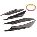 4pcs Universal Front Bumper Lip Carbon Fiber Car Body Spoiler Abs Plastic Splitter Fins Canards For Trim Carbon Pattern Set Fit
