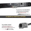 Vipmotoz Full Led Dually Tail Gate Braking Light Lamp Compatible With 2017-2022 Ford F250 F350 F450 F550 Superduty Dual Rear