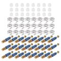 24 Sets Cam Locks For Furniture 35mm Lock Nut And Screw 3 In 1 Connecting Fasteners With Dowel Eccentric Wheels Pre-inserted 