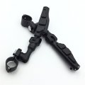 Xkh Group Motorcycle Black Short Angled Adjustable Peg Mounting Kit Flat End Foot For Honda Goldwing Vtx1300 Shadow Valkyrie