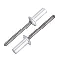 50pcs 3 16 X1 2 Aluminum Blind Rivets Grip And Steel Mandrel Closed End Dome Head Fasteners For Metal Furniture Automotive 