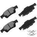 D1498 Rear Disc Brake Pad Set For Dodge Durango 2011 To 2025 And Jeep Grand Cherokee 2022 Semi Metal Pads With Hardware 