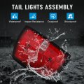 Carmocar Tail Light Brake Lamp Assembly Compatible With 2014-2019 Chevy Silverado 1500 2500hd 3500hd Left And Right Side Red