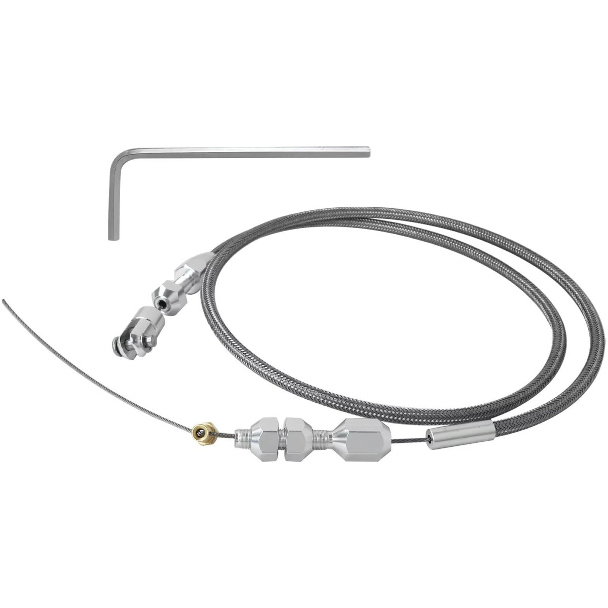 Adjustable Accelerator Cable For Chevrolet Chevy 97-04 Ls1 Engines 5 7l 36 In Stainless Braided Throttle Kit Silver New Version