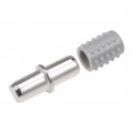 Uxcell Shelf Bracket Peg 6x19mm Nickel Plated Holder Support Rubber Sleeves 50 Pcs