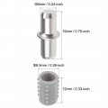 Uxcell Shelf Bracket Peg 6x19mm Nickel Plated Holder Support Rubber Sleeves 50 Pcs