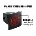 Pineapple And Pizza Pentagram Unholy Combination Tow Trailer Hitch Cover Plug Insert