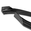 Auto Dynasty 3pcs Car Front Bumper Lip Spoiler Wing Body Kit Compatible With Audi A3 S3 17-20 Real Carbon Fiber