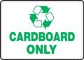 Accuform Mplr557va Aluminum Recycle Sign Legend Cardboard Only With Graphic 7 Length X 10 Width Green On White 
